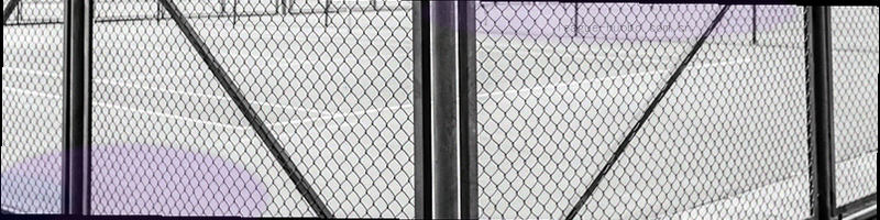 荧光绿警示斜纹叠加暗夜蓝紫网格的顶部背景抽象视觉